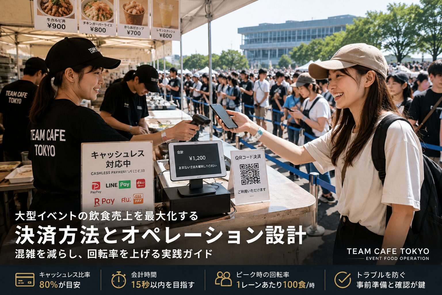 大型イベント飲食の見積内容を確認するためにノートパソコンと電卓を使って費用を整理している打ち合わせ風景