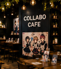 コラボカフェ 集客を意識した店内と来店導線のイメージ