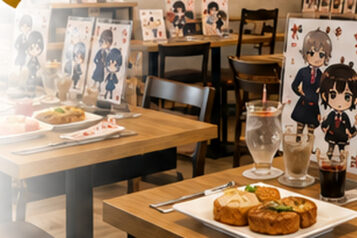 コラボカフェ 制作会社 比較のイメージとなる実際のコラボカフェ店内