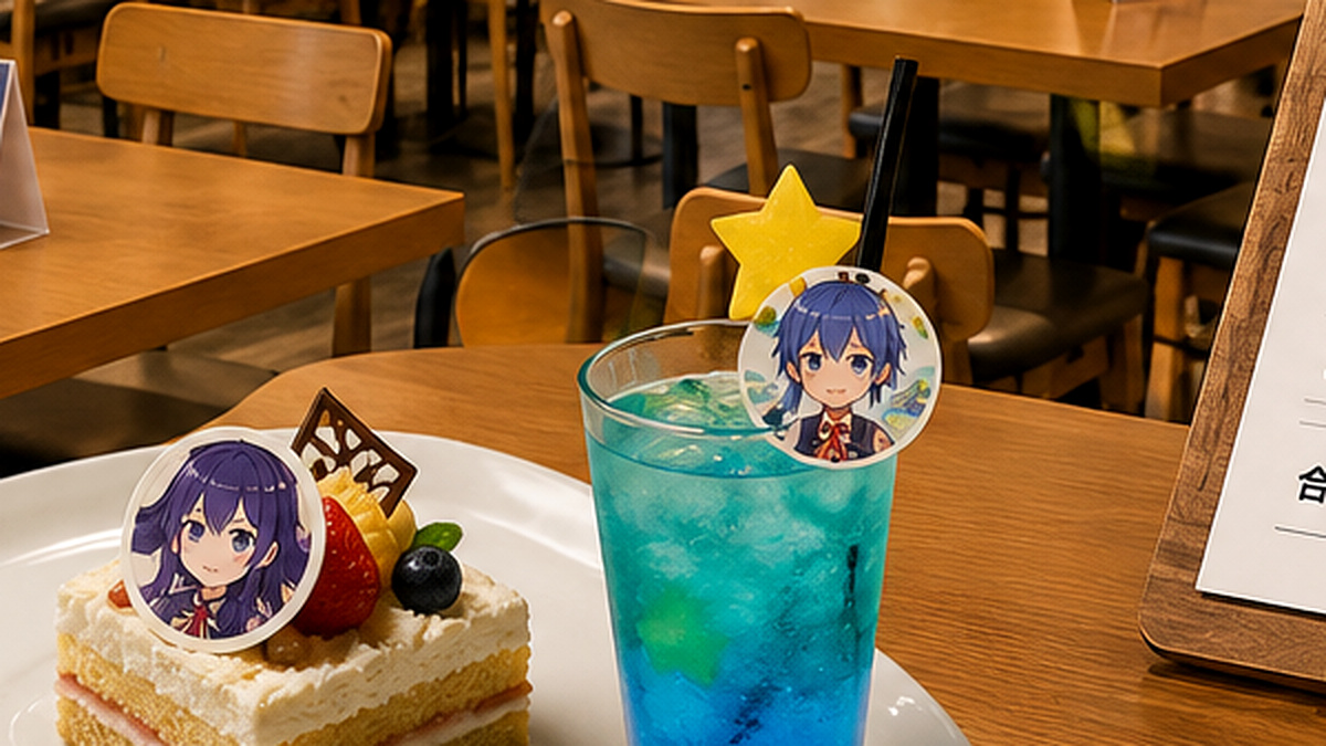 コラボカフェの店舗とメニューを確認しながら費用設計を行うイメージ