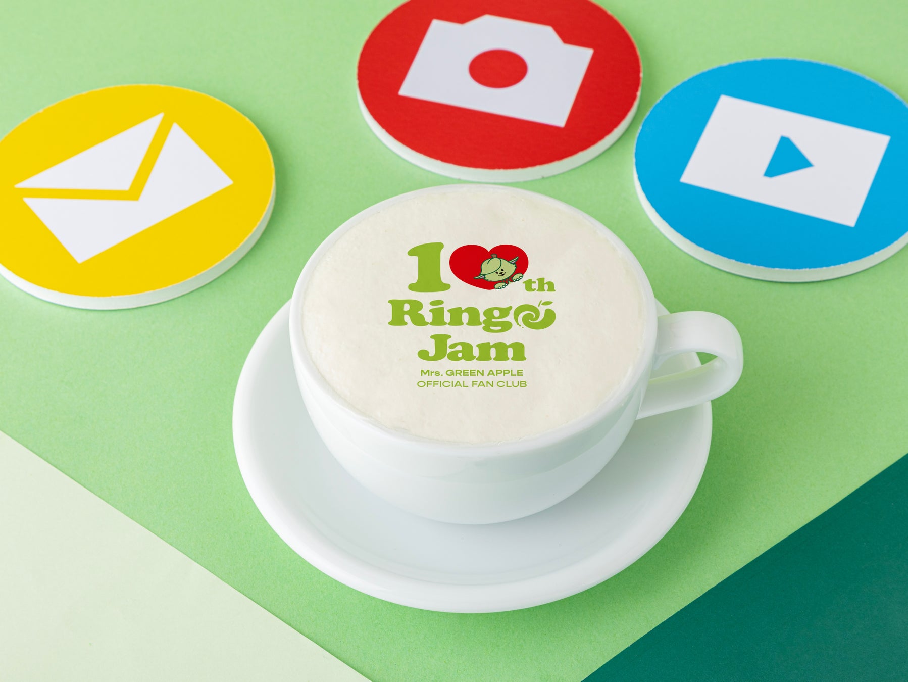 Ringo Jam Café 東京 Ringo Jam 10th Anniversary カフェラテ/Ringo Jam 10th Anniversary ティーラテ