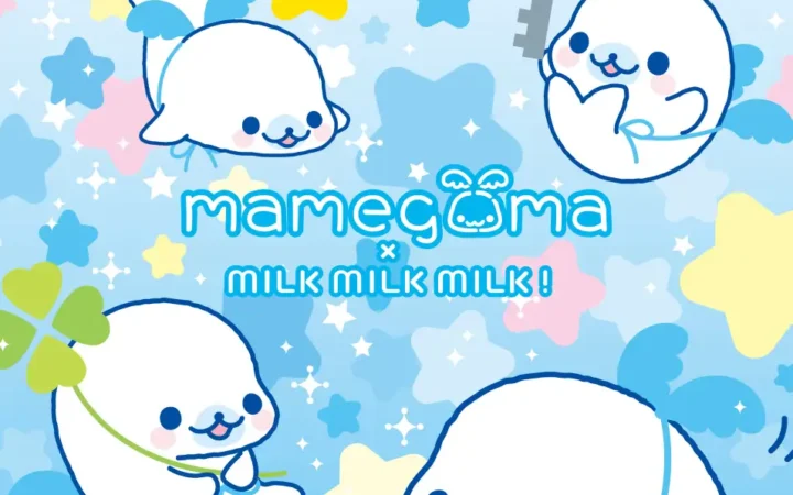 まめゴマとMILK MILK MILK!の期間限定コラボを知らせる公式キービジュアル