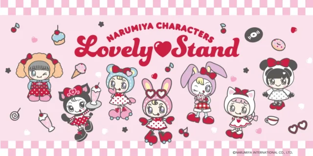 ナルミヤキャラクターズLovely Standのピンクを基調とした公式キービジュアル