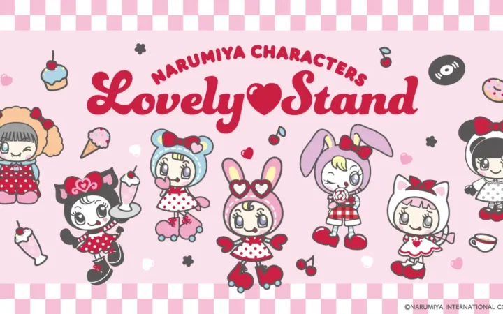 ナルミヤキャラクターズLovely Standのピンクを基調とした公式キービジュアル